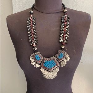 Hand-Beaded Statement Necklace from India